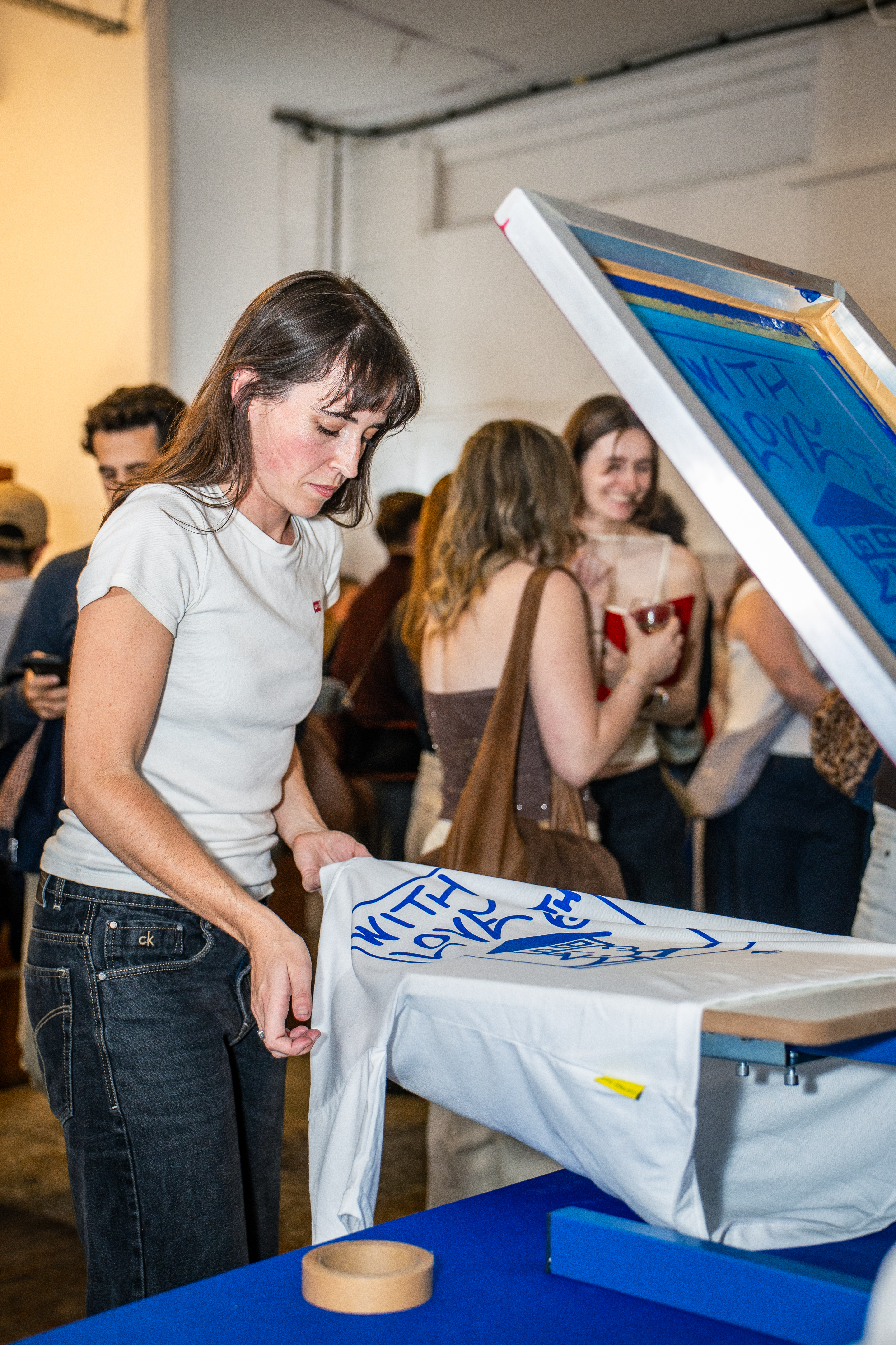 Live screen printing